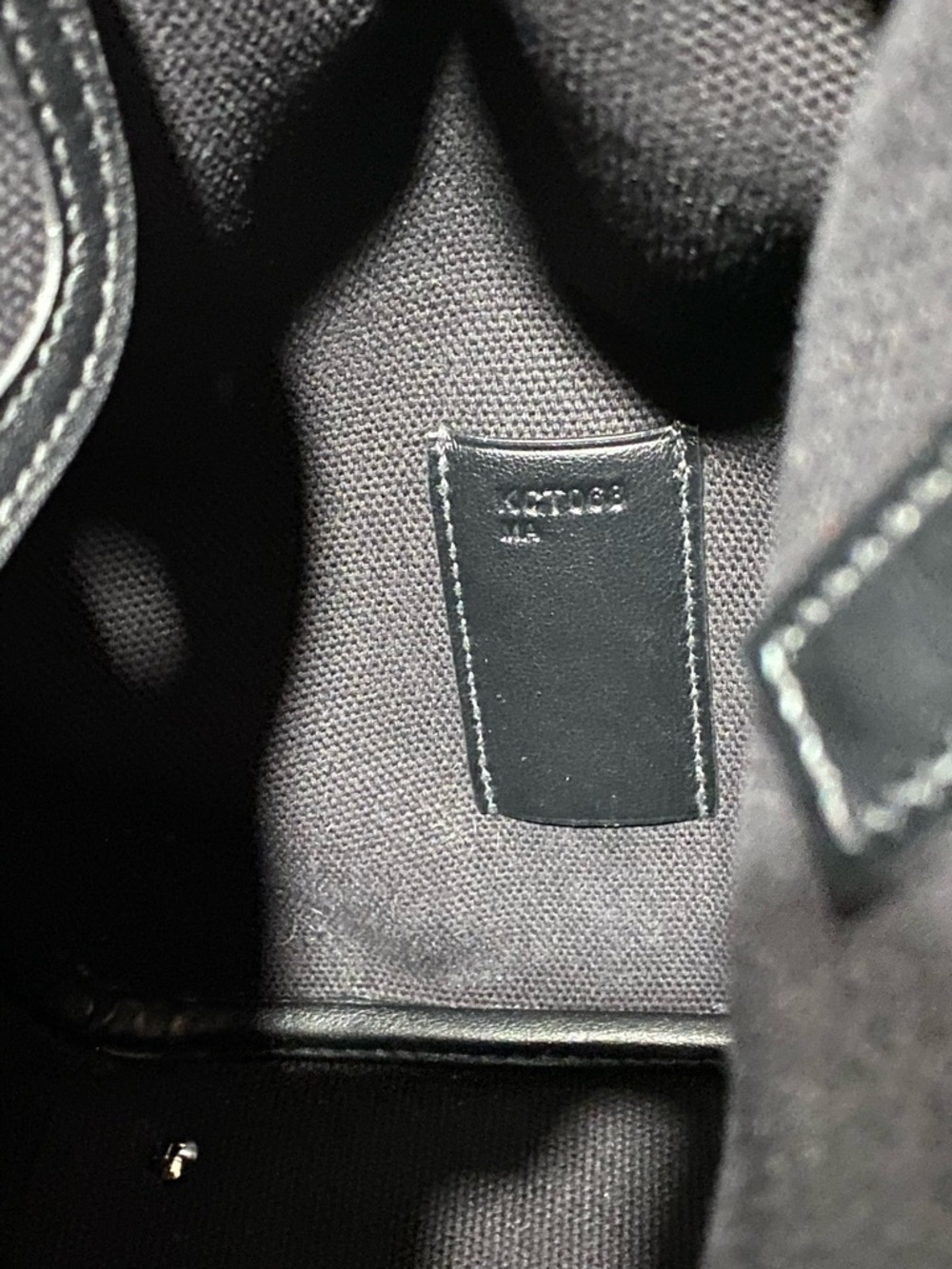 Black Leather-Trim Canvas Tote Bag with Silver Hardware - Picture 9 of 9